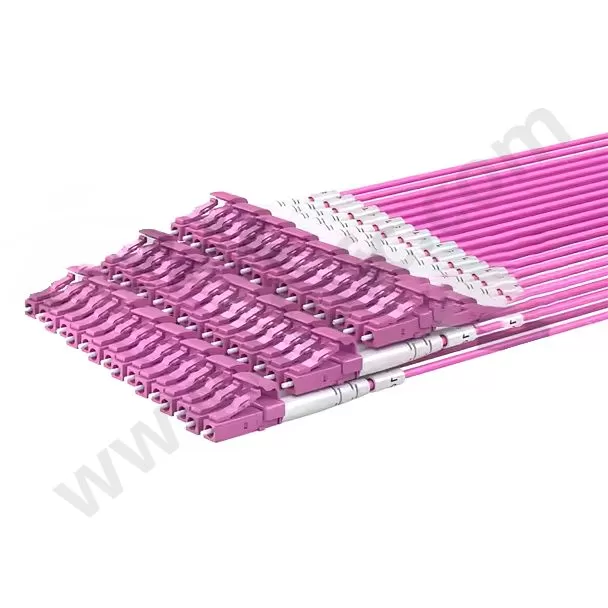 High-Density MPOMTP to LC Fiber Optic Patch Cable 1224 Cores OM4OM5 for Data Centers and High Speed Networks