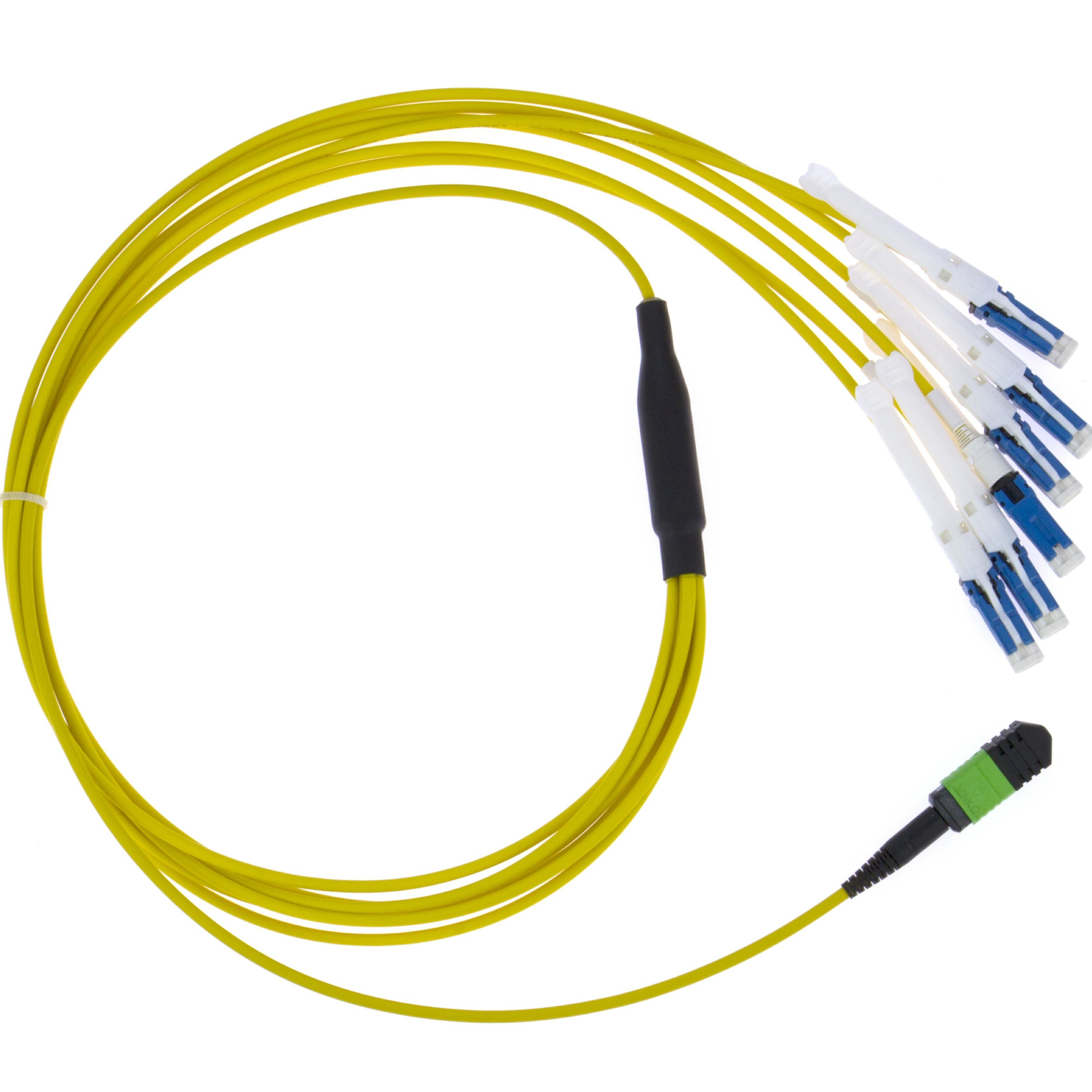 MPO-LC Uniboot Push-Pull Tab 12Fibers OS2 Breakout Cable