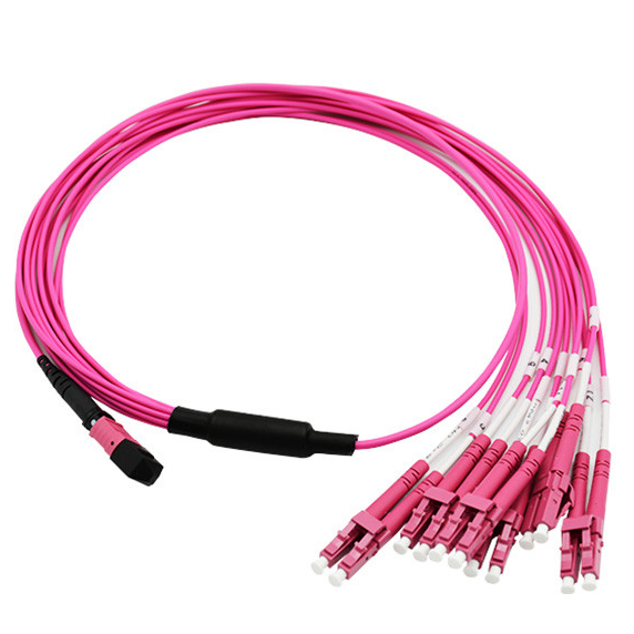 MPO-6 LC Duplex 12 Fibers OM4 Fanout Cable
